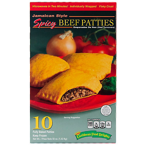 Caribbean Food Delights Jamaican Style Spicy Beef Patties, 10 ct.