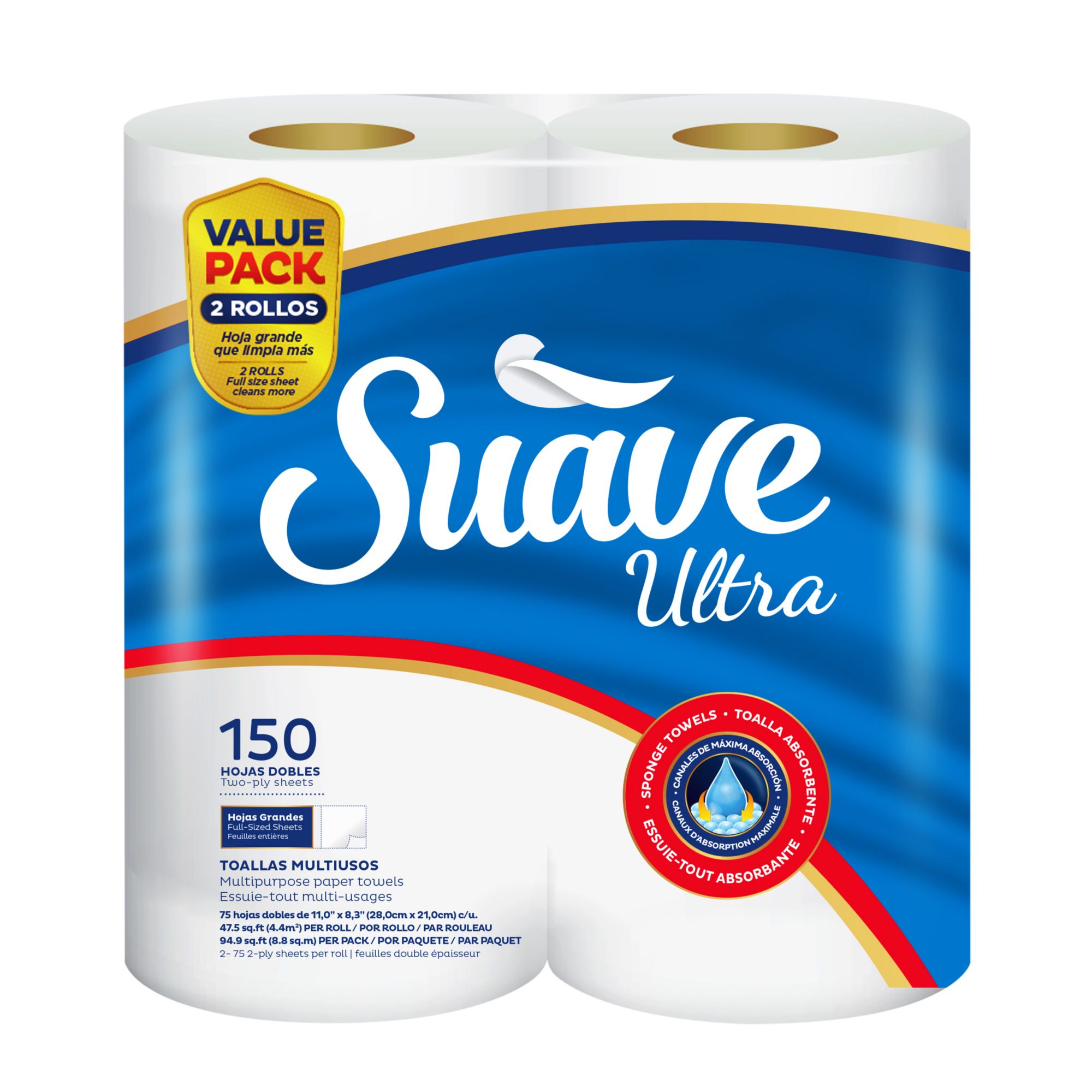 Suave Ultra 2-Ply Large Roll Toilet Paper (280 Sheets Per Roll 12 Rolls Per  Pack) 106063 - The Home Depot