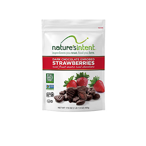 Natures Intent Dark Chocolate Enrobed Strawberries, 17.6 oz.
