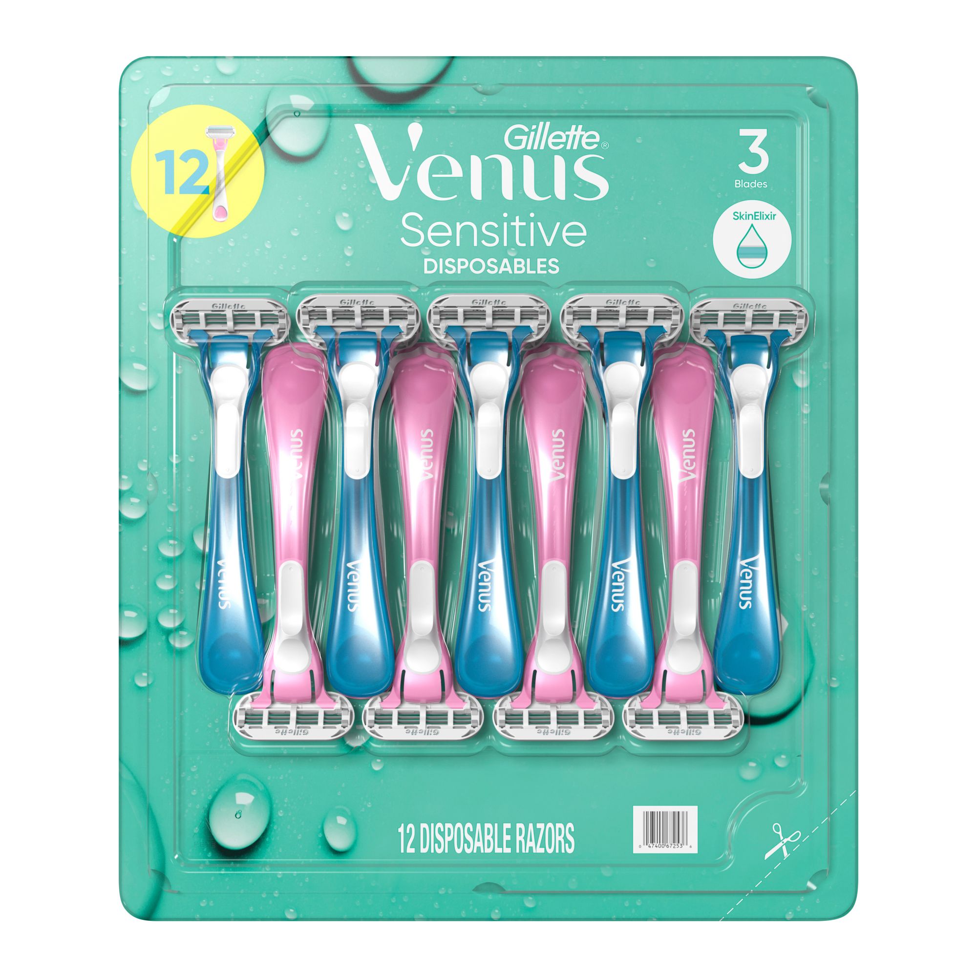 Gillette Venus Sensitive Women's Disposable Razors, 12 ct.