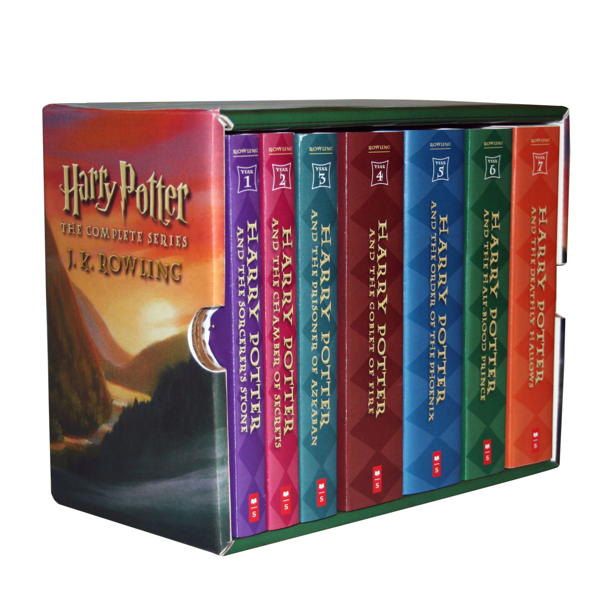 Harry Potter Book Set 1-7 Series 1st Edition Trade Scholastic Paperback