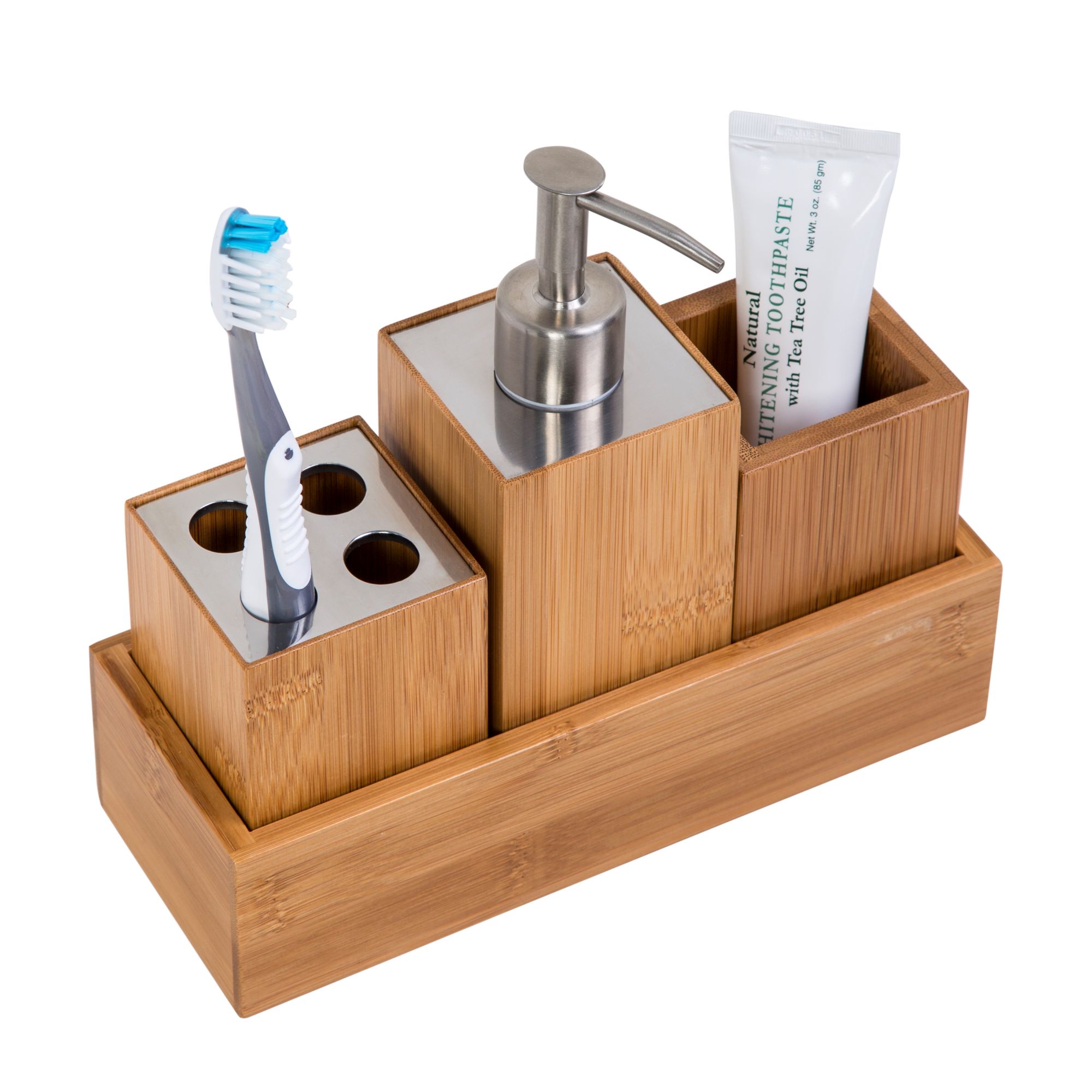 Padang Bathroom Accessories Set Bamboo - On Sale - Bed Bath & Beyond -  35447699