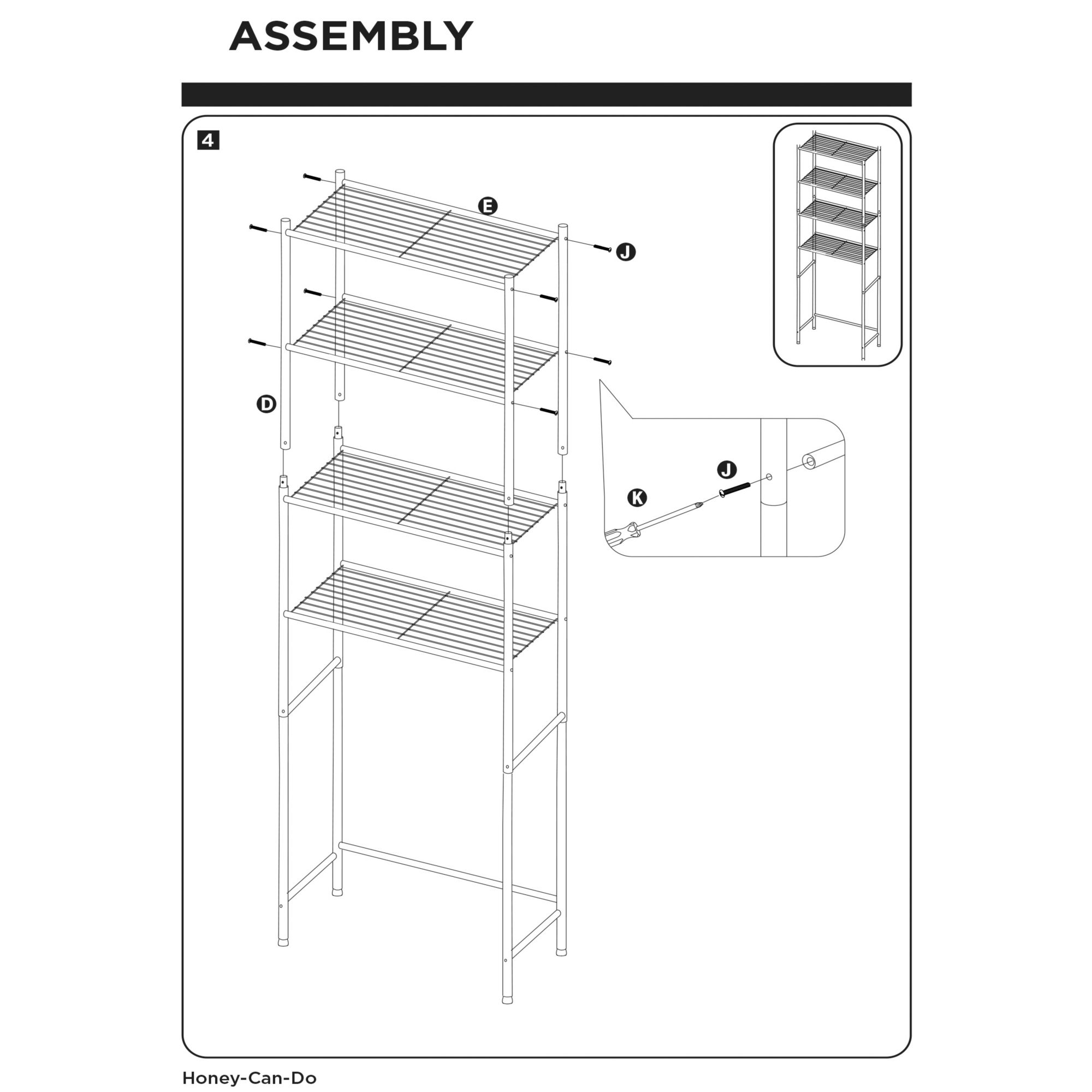 Honey-Can-Do Over-the-Toilet Steel 5-Tier Storage Shelf