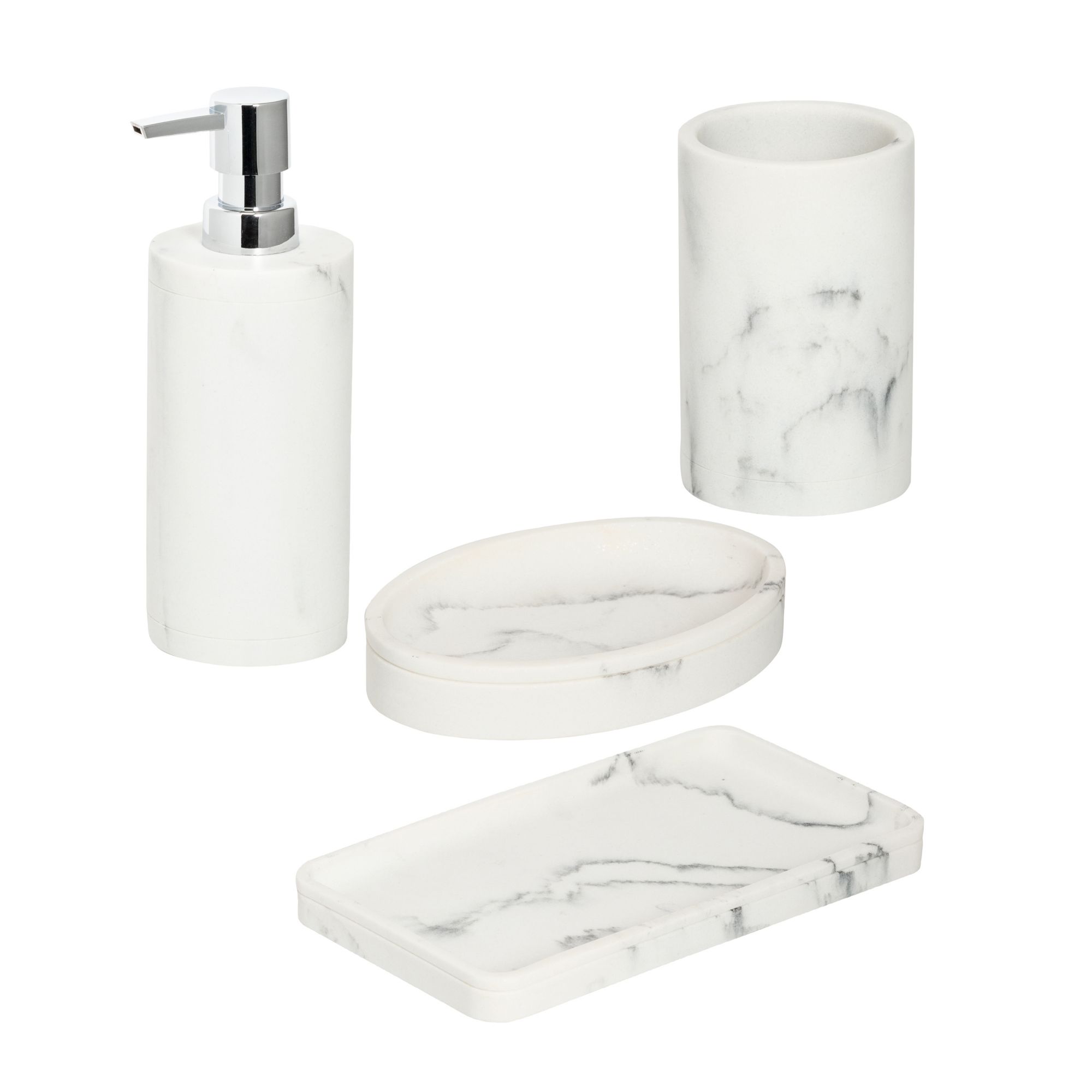 Honey-Can-Do 4-Pc. Bath Accessory Set - Marble | BJ's Wholesale Club