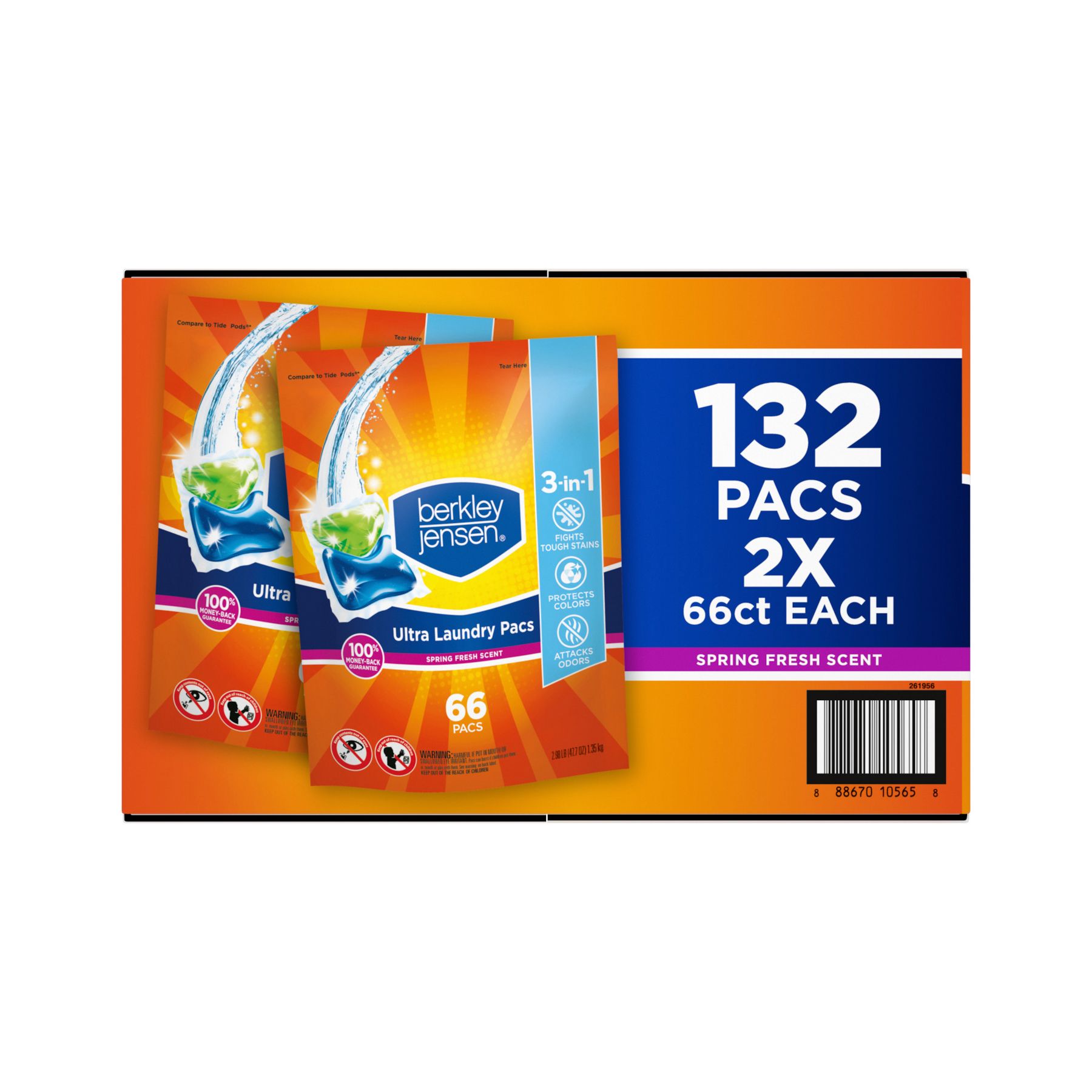 Berkley Jensen 4-in-1 Dishwasher Detergent Fresh Clean Scent Pacs, 92 ct.