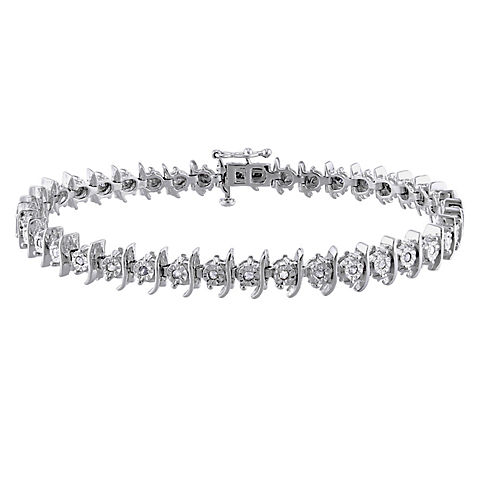 .5 ct. t.w. Diamond Tennis Bracelet in Sterling Silver