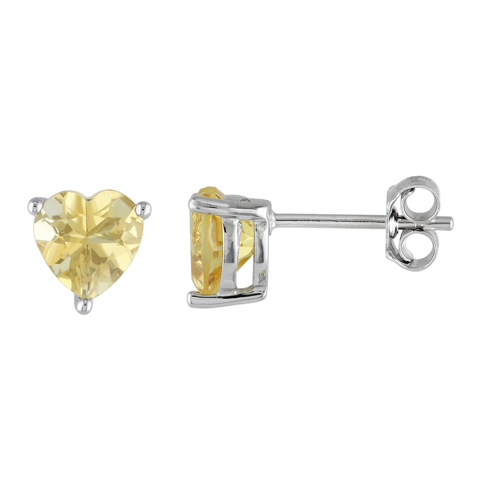 【wingbling】14k Love Catcher Natural Stone Heart Top Unstoppable Love Diamond Hoop Dangle Earrings 3/4 ct tw 10K