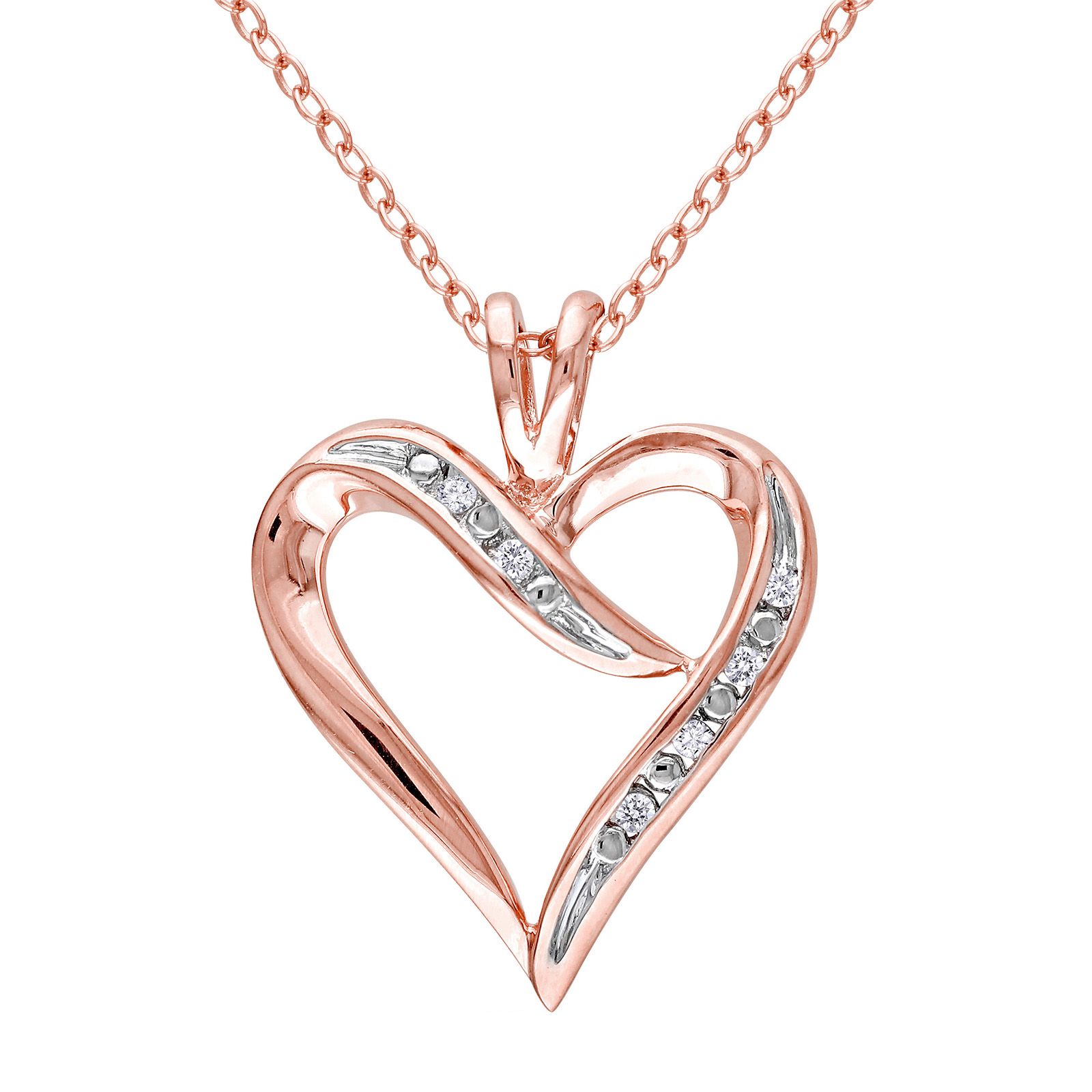 PINK DIAMOND HEART PENDANT