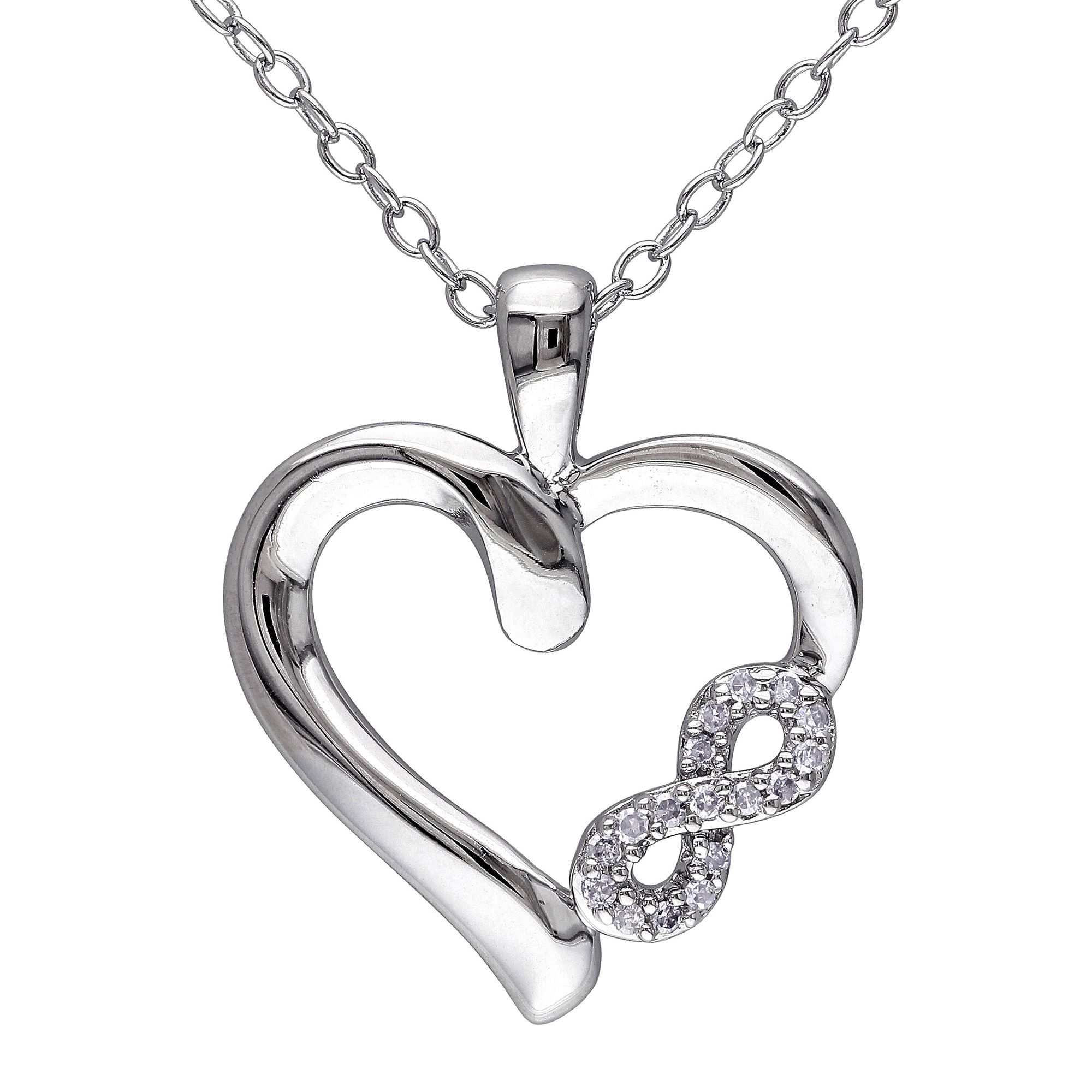 Sterling silver deals infinity heart necklace