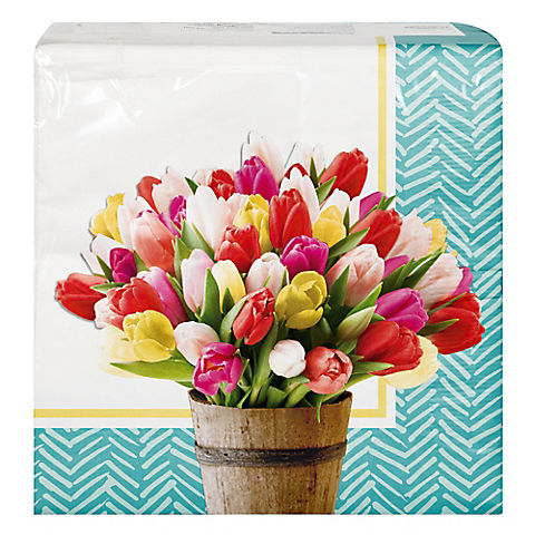 Artstyle 'Pretty Little Tulips' Spring Paper Napkins 3-Ply, 120 ct.