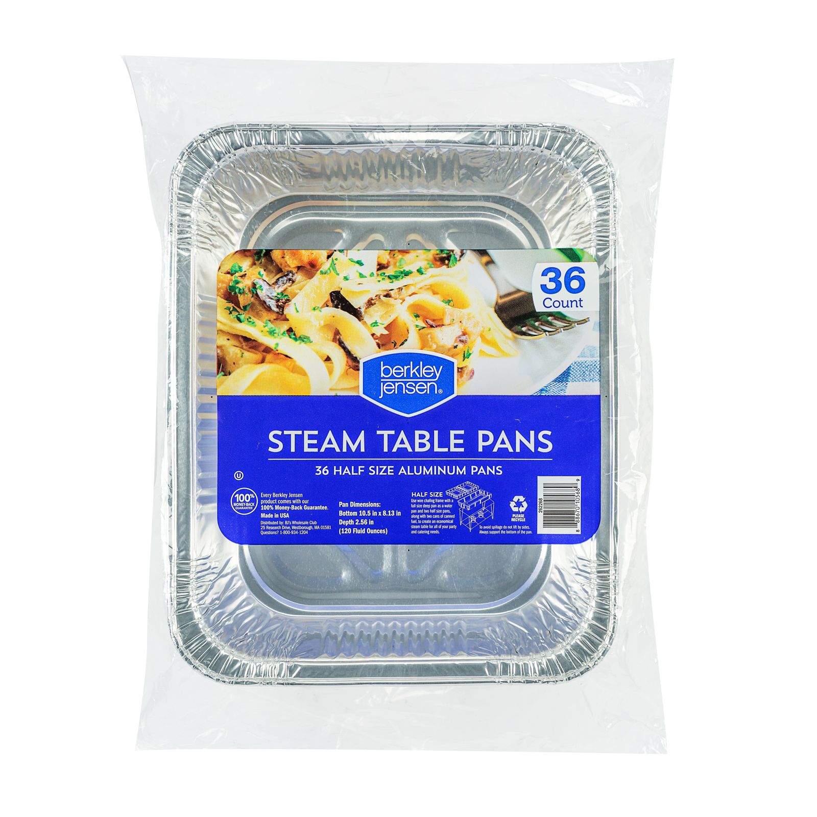 Aluminum Foil Pans 20-Piece Half-Size Deep Disposable Steam Table