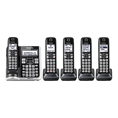 Five Handset Cordless Phone System with Digital Answering System