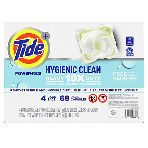 Tide Hygienic Clean Heavy Duty Pods Liquid Laundry Detergent, 68 ct.