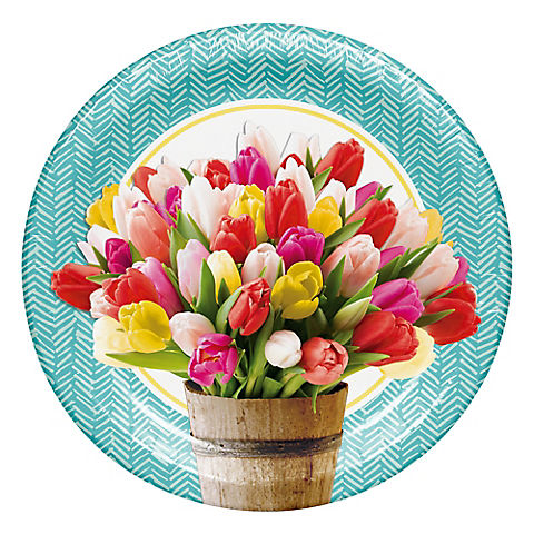 Artstyle Pretty Little Tulips 10.125" Paper Dinner Plates, 40 ct.