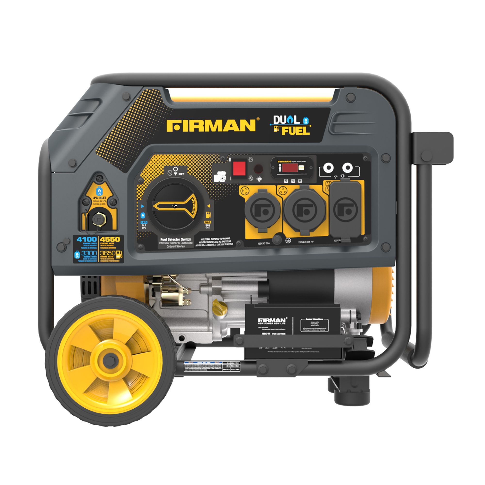 FIRMAN Power Equipment H03651 4550W Peak/3650W Rated Dual Fuel Generator