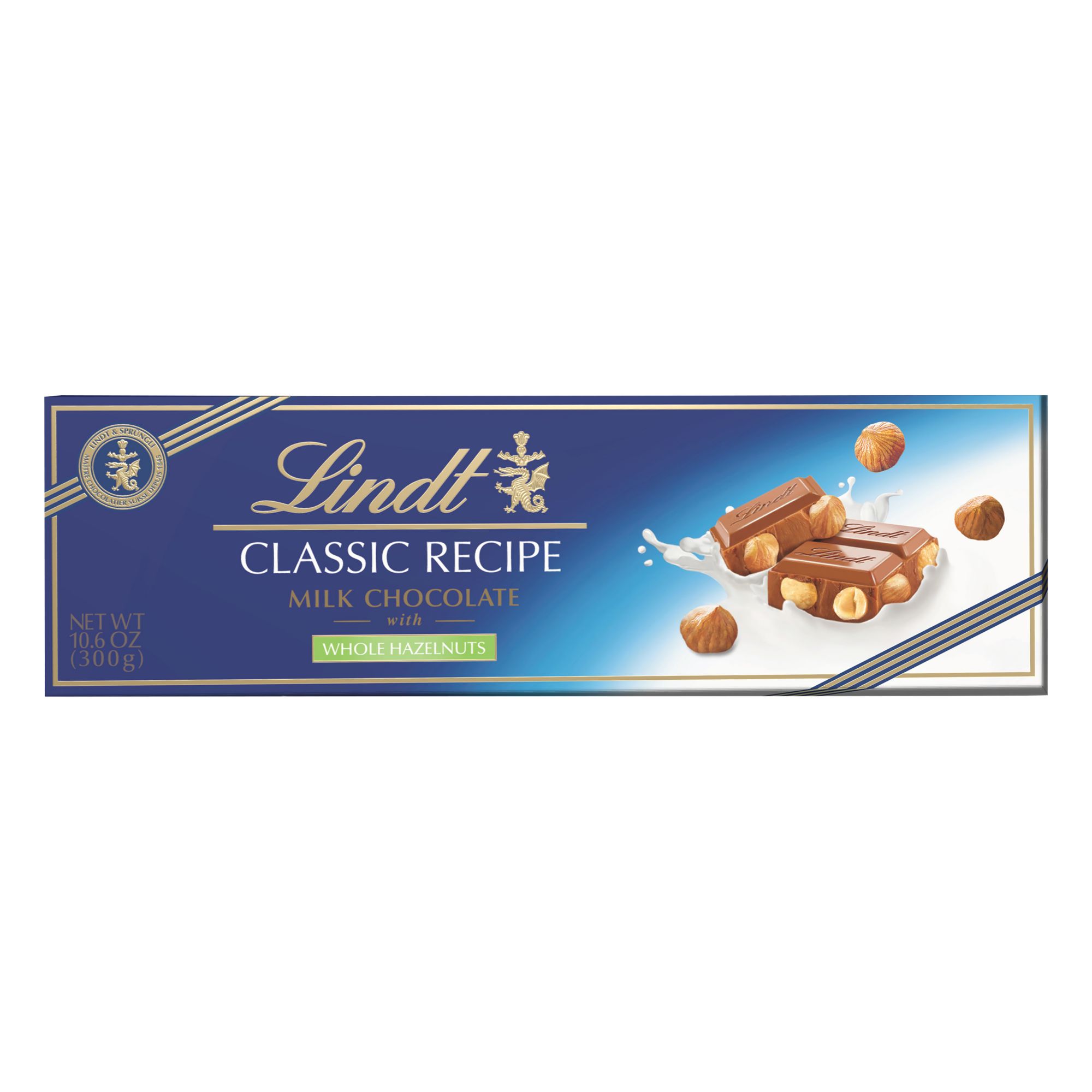 Lindt Swiss Premium Classic Gold Bar, Milk Chocolate Hazelnut, 10.6 oz  (Pack of 5)