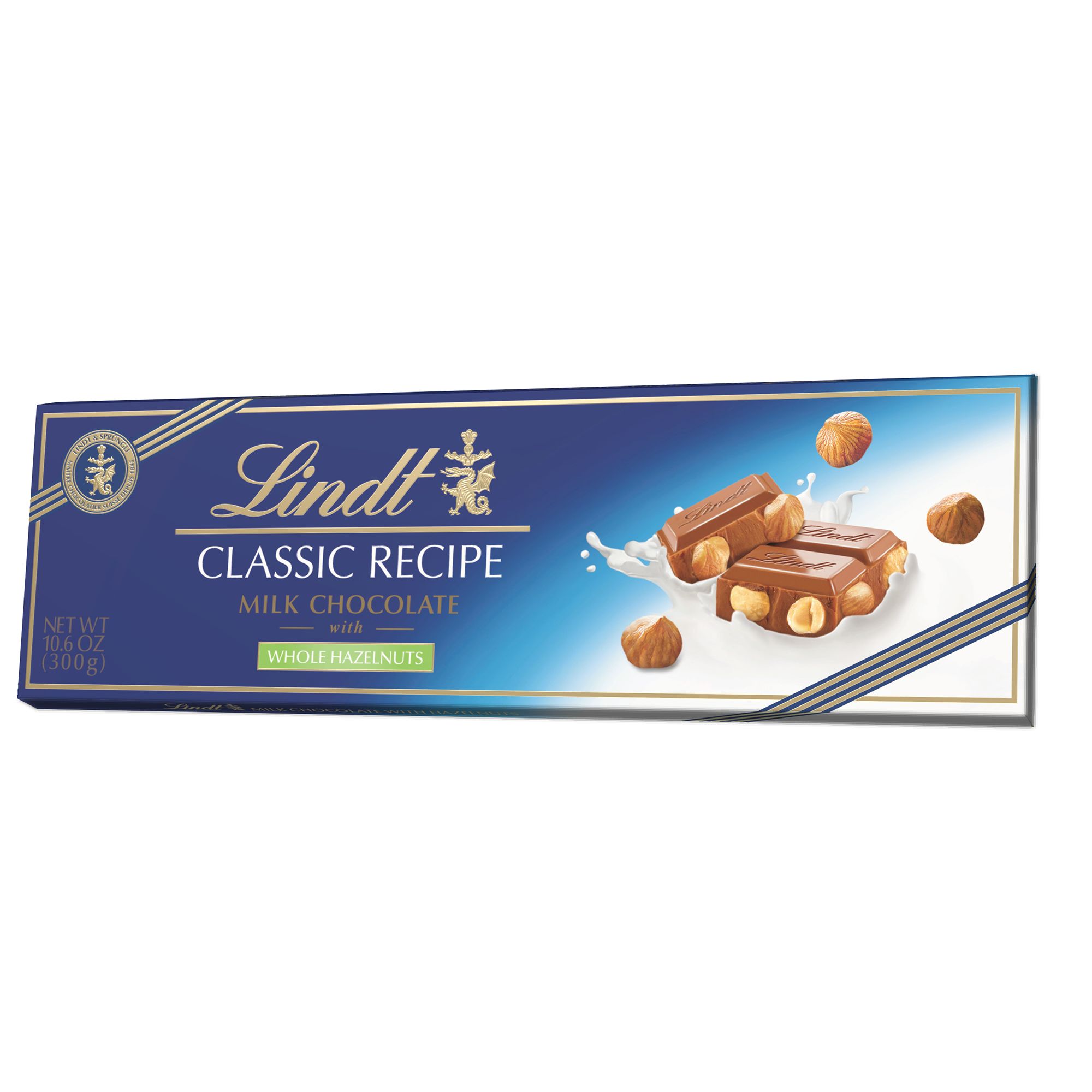 Lindt CLASSIC RECIPE Milk Chocolate Bar, Milk Chocolate Candy, 4.4 oz. (12  Pack)