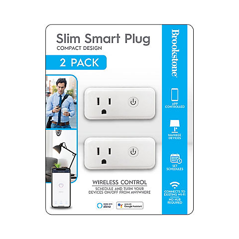 Brookstone Slim Smart Plug, 2 pk.