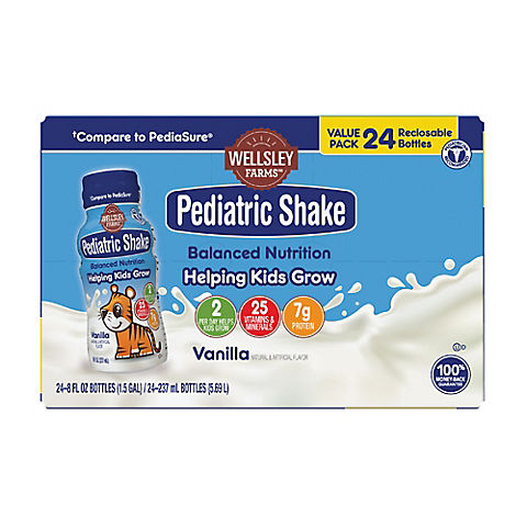Wellsley Farms Vanilla Pediatric Shakes, 24 ct./8 oz.