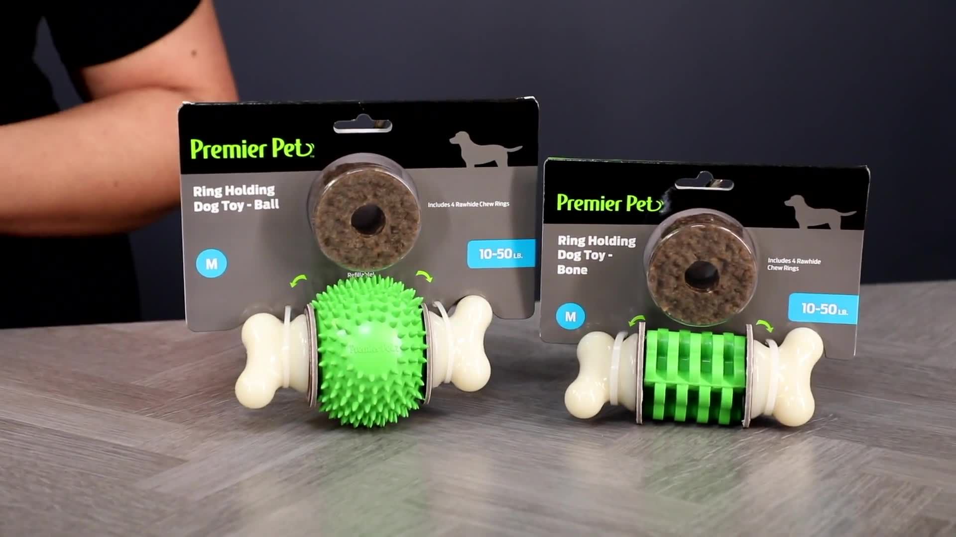 Premier Pet Ring Holding Dog Toy - Ball, Medium