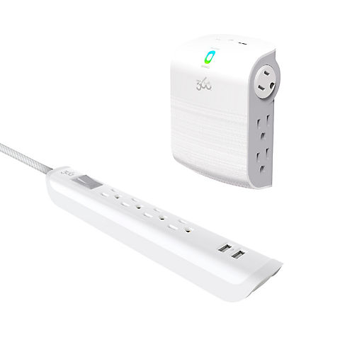 360 Electrical Power Strip & Surge Tap Combo Pack