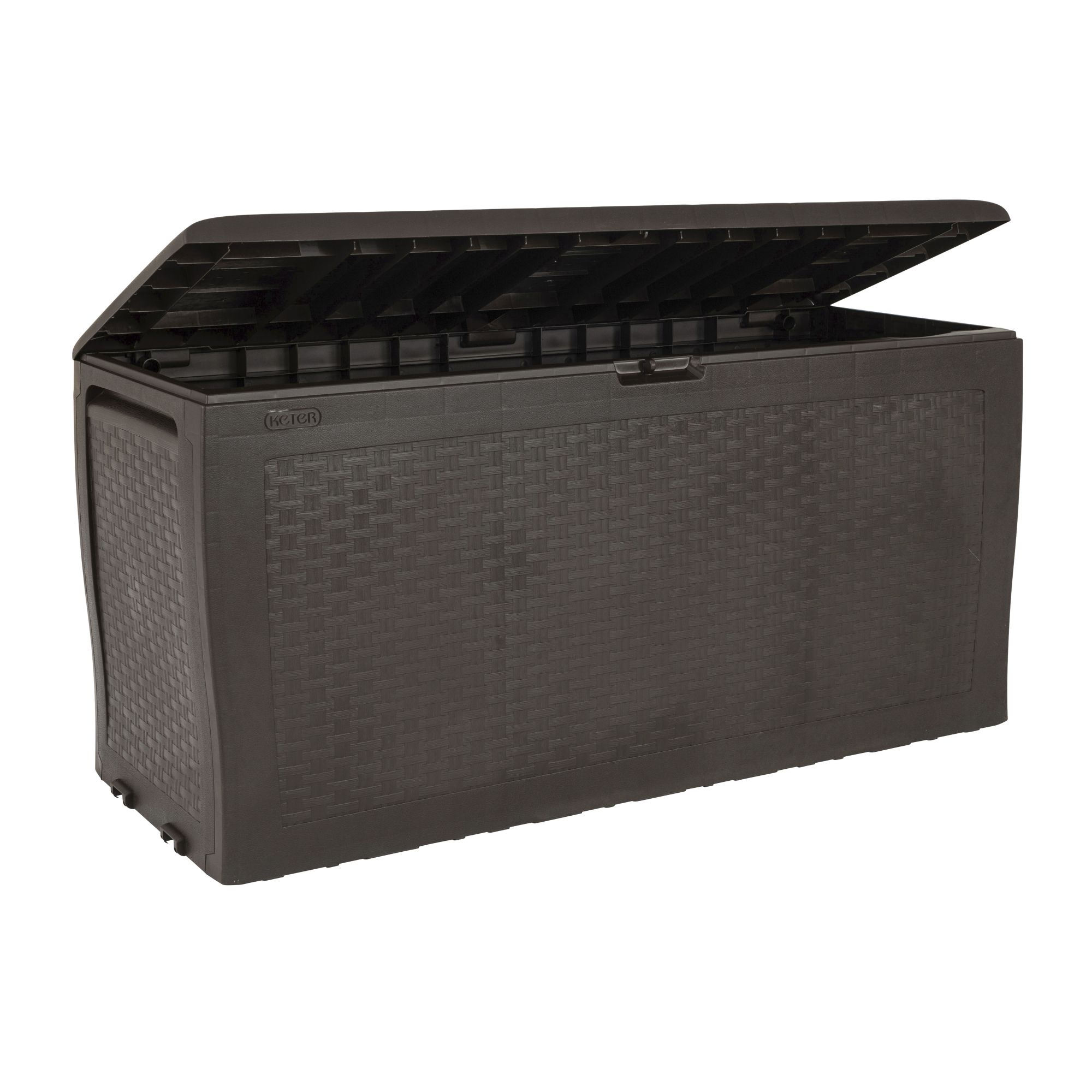 Rattan Wicker Deck Box, 73 Gallon Outdoor Patio Storage Box