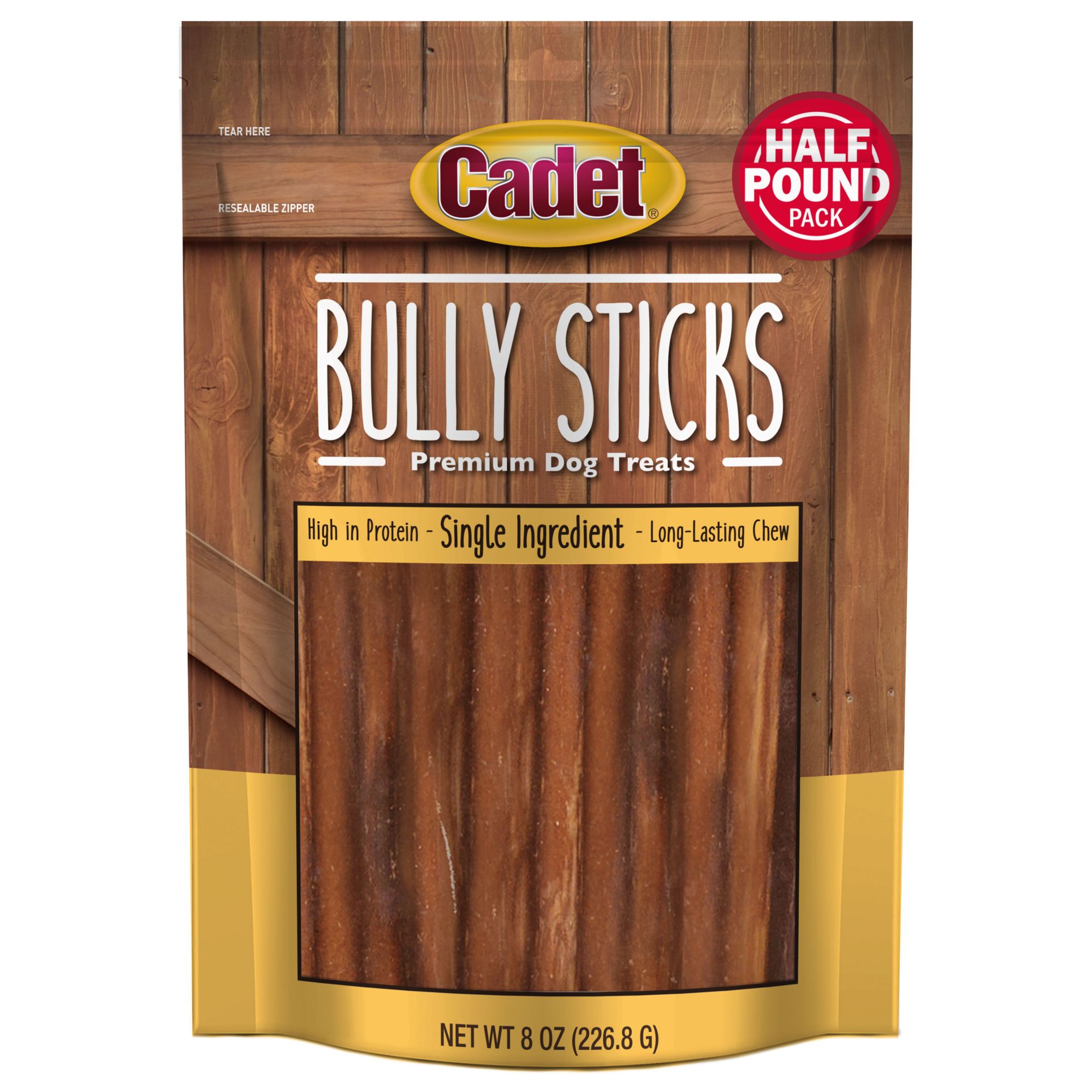 Cadet Real Beef Bully Sticks for Dogs, 8 oz.