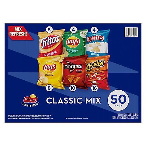 Frito-Lay Classic Mix Variety Pack, 50 ct.