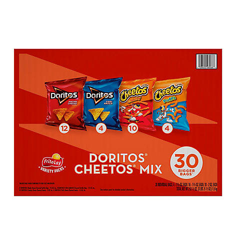 Frito-Lay Doritos and Cheetos Variety Pack, 30 ct.