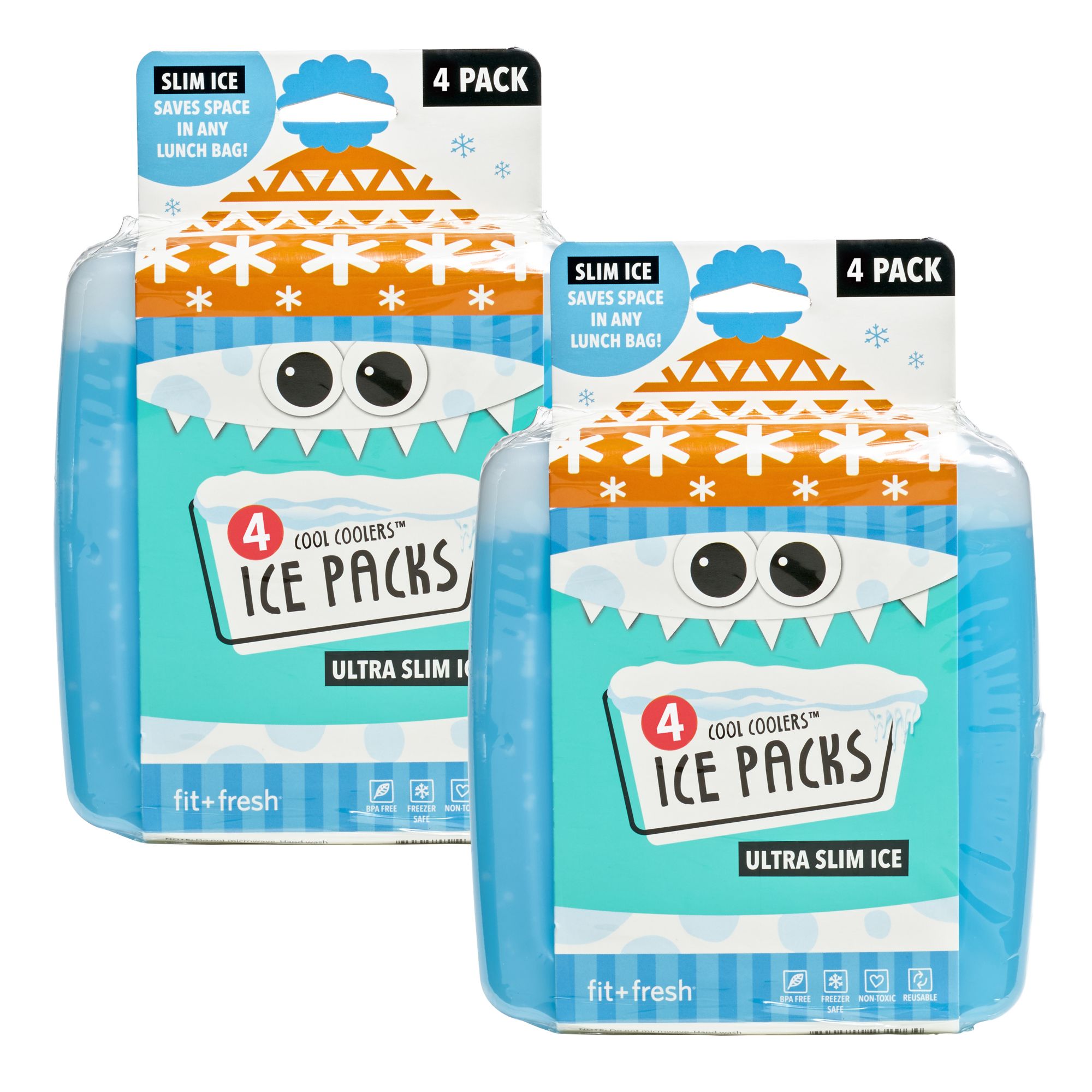 5-Packs Bulk Reusable ice Pack for Cooler Lunch Bags Lunchbox