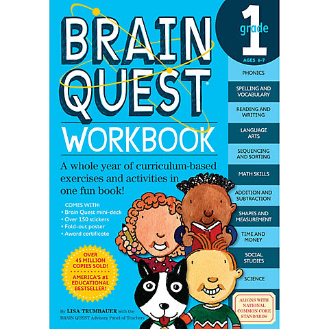 Brain Quest Workbook: 1st Grade: A Whole Year of Curriculum-Based Exercises and Activities in One Fun Book!