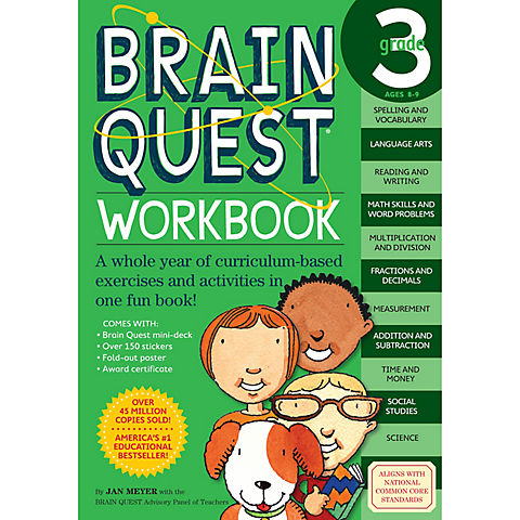 Brain Quest Workbook: 3rd Grade: A Whole Year of Curriculum-Based Exercises and Activities in One Fun Book!