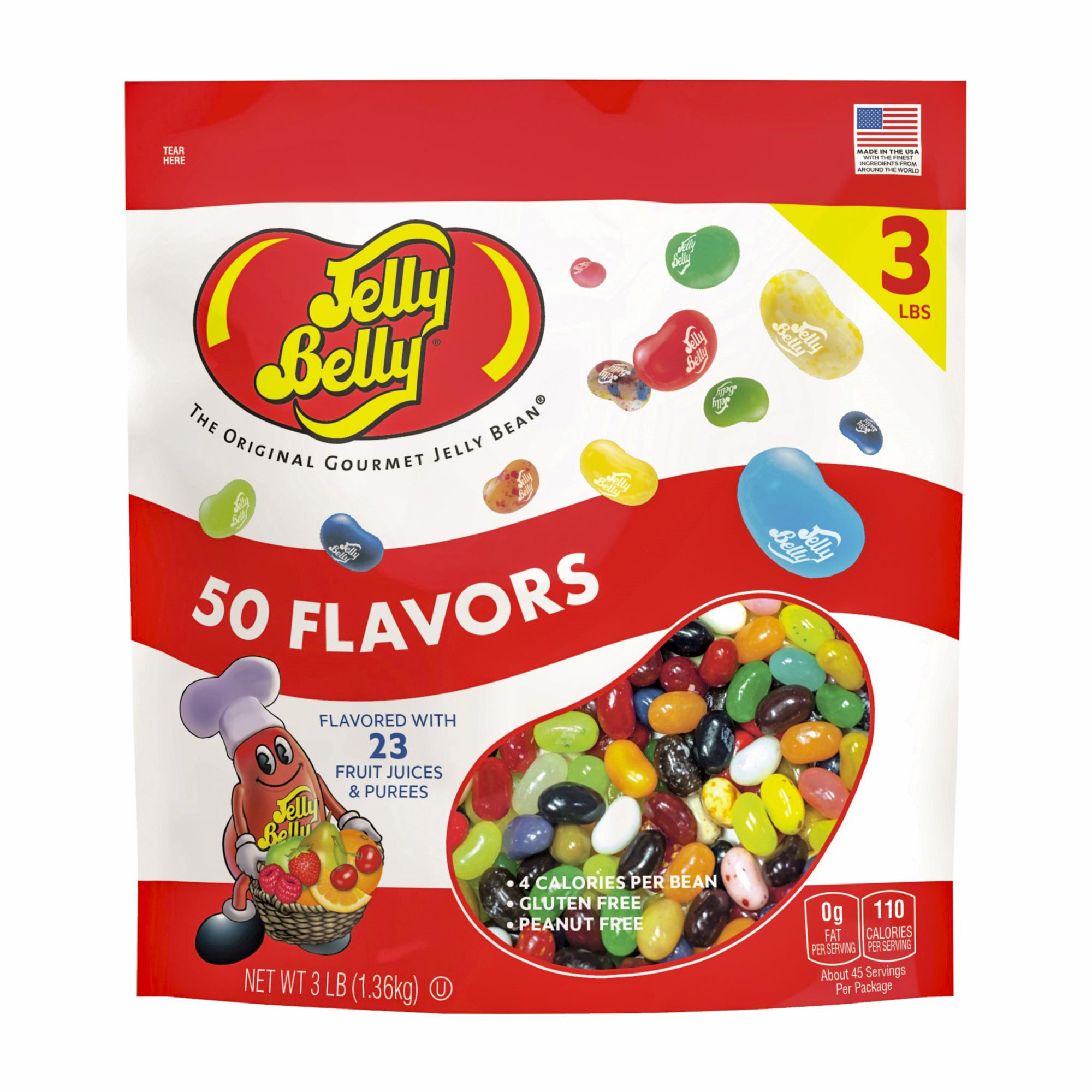 Brach's Classic Jelly Beans, Back to School Candy, Assorted Flavors, 54  Ounce Bulk Candy Bags (Pack of 2) 