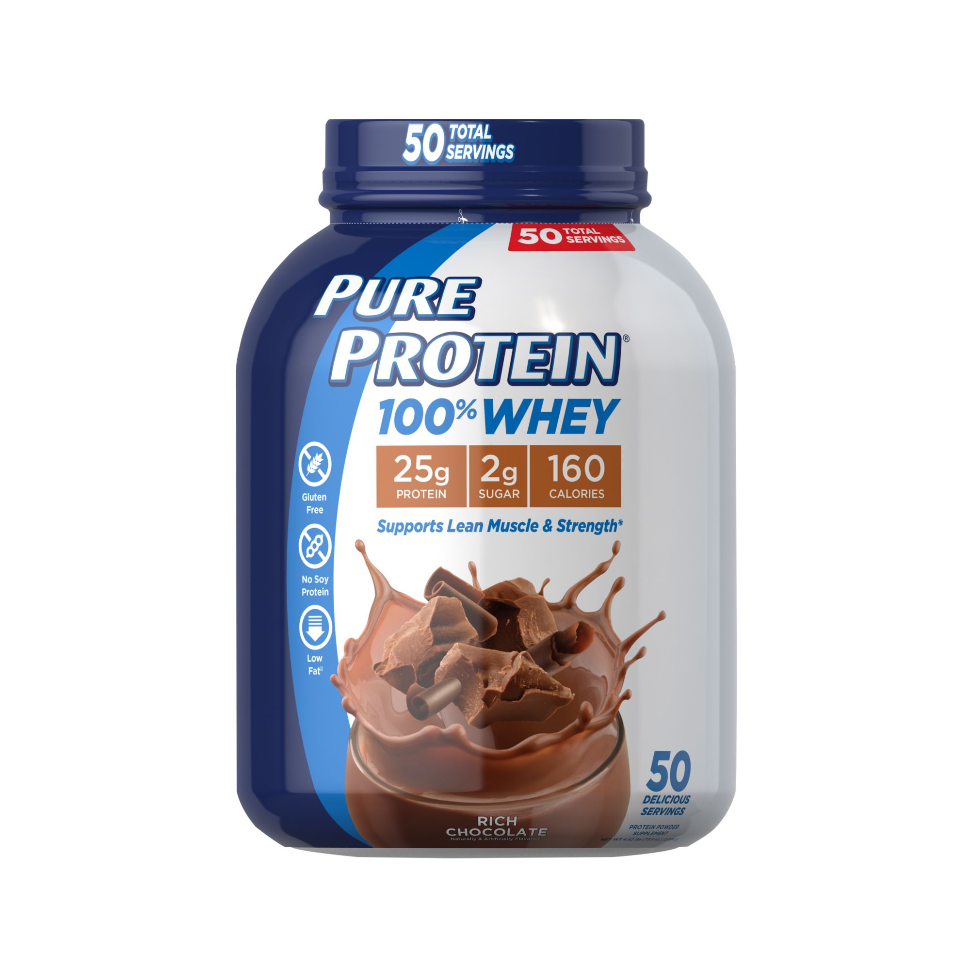 Pure Protein 100% Whey Rich Chocolate, 4 lbs.