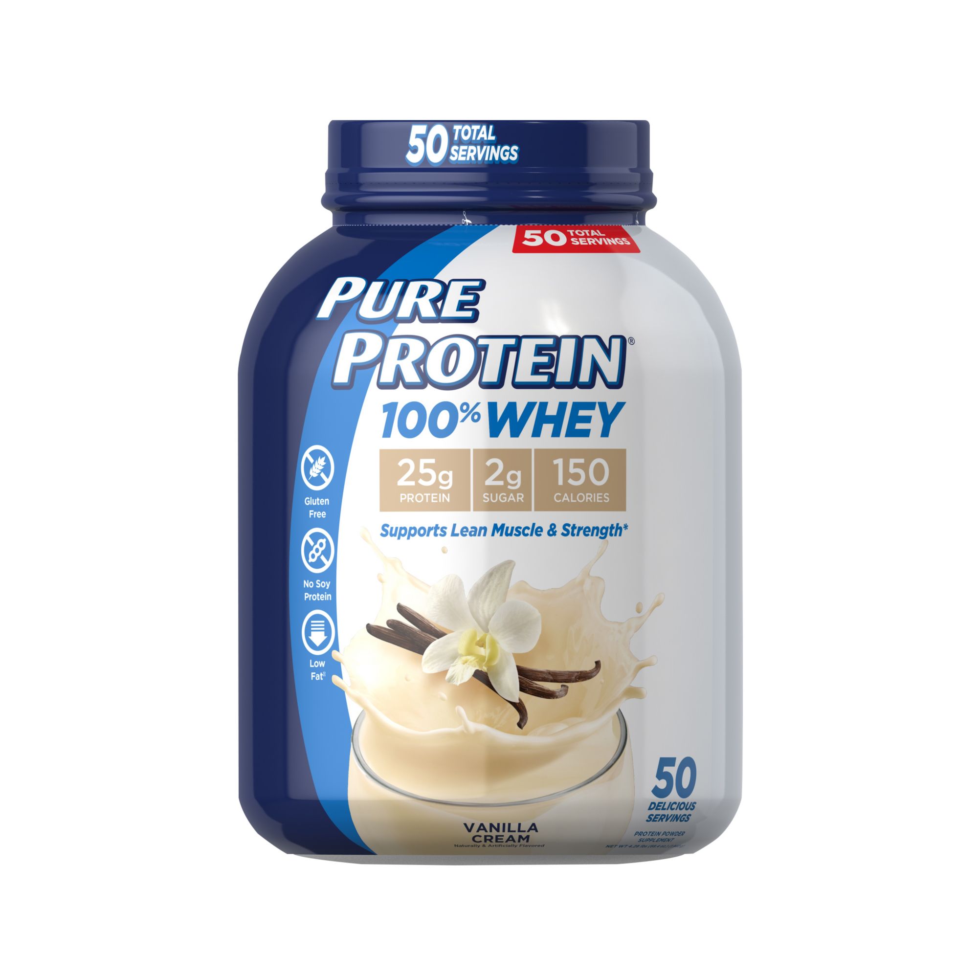 Natural Whey Protein Powder by Pure Protein, Gluten Free, French