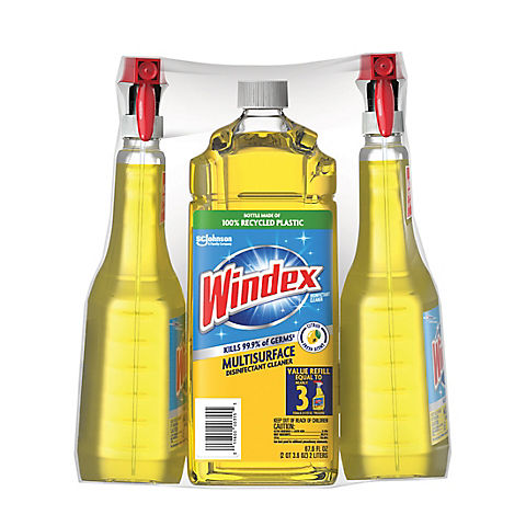 Windex Disinfectant Cleaner Multi-Surface, 2 ct.