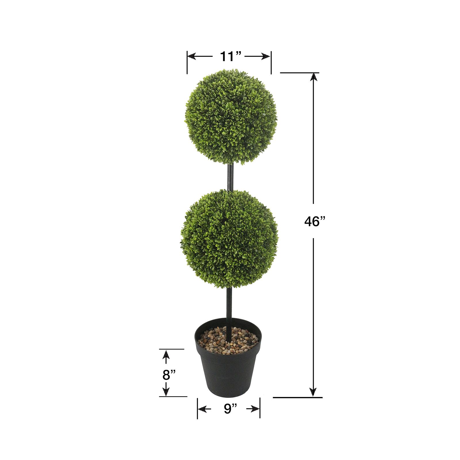 Topiary Ball Japanese Yew, Faux Greenery, 36, UV RATED for Outdoor Use!