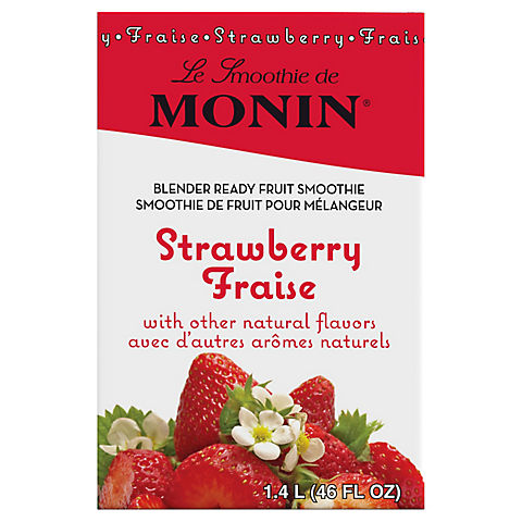 Monin Strawberry Fruit Smoothie Mix, 46 oz.
