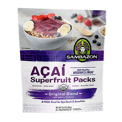 Sambazon Organic Acai Superfruit Packs - Original Blend, 8 ct.