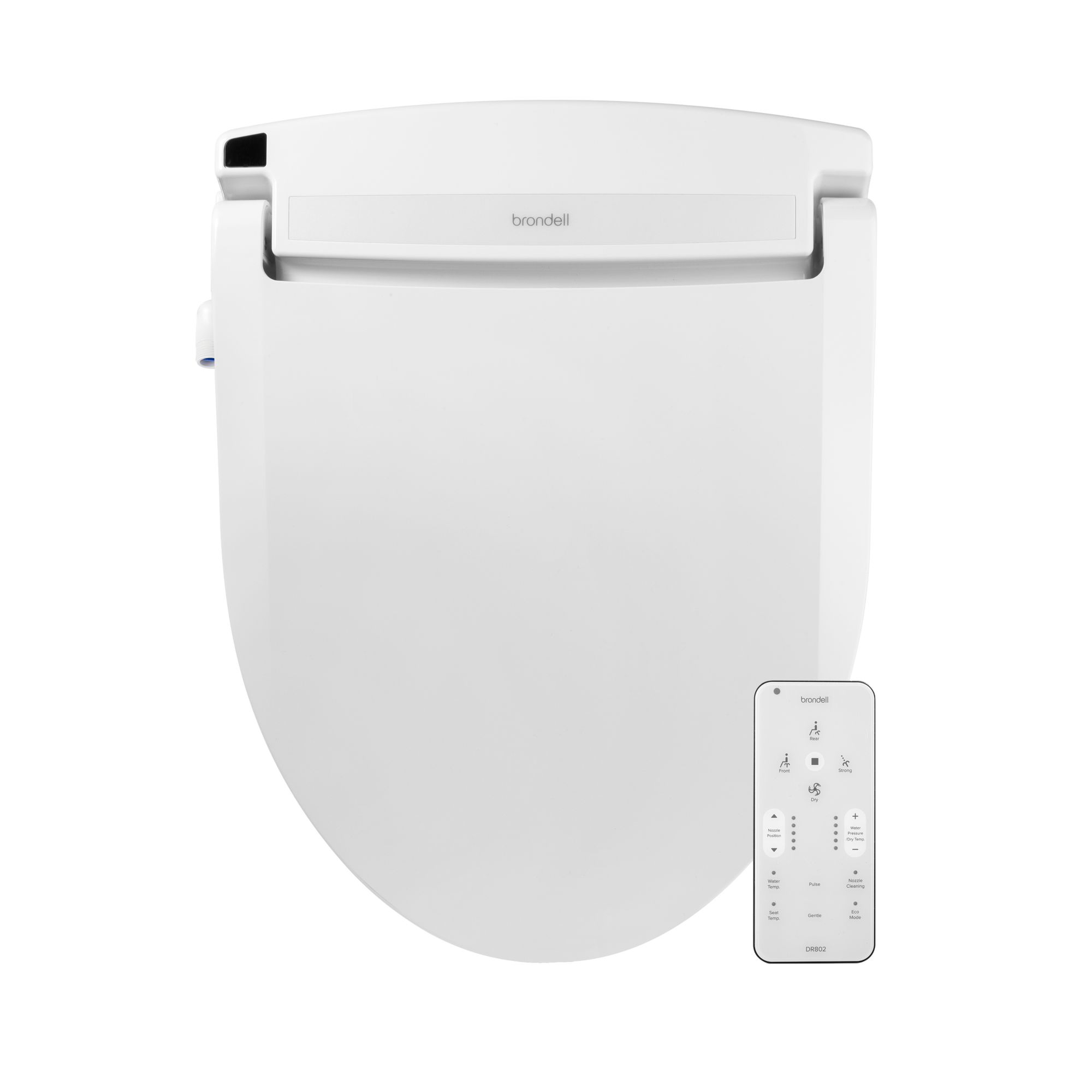 Brondell Swash Select DR802 Bidet Seat with Warm Air Dryer and Deodorizer -  Round White