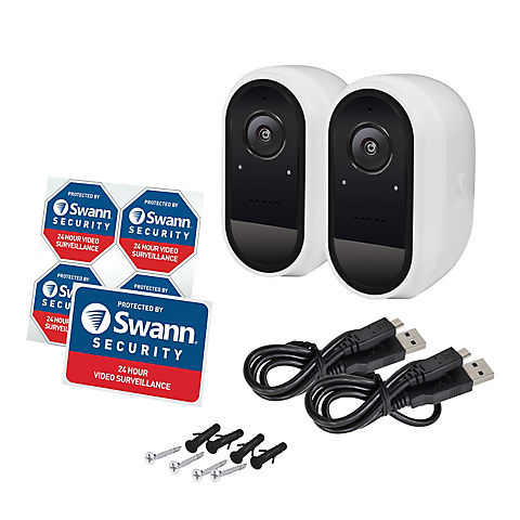 Swann 1080p Smart Wireless Security Cameras, 2 pk.