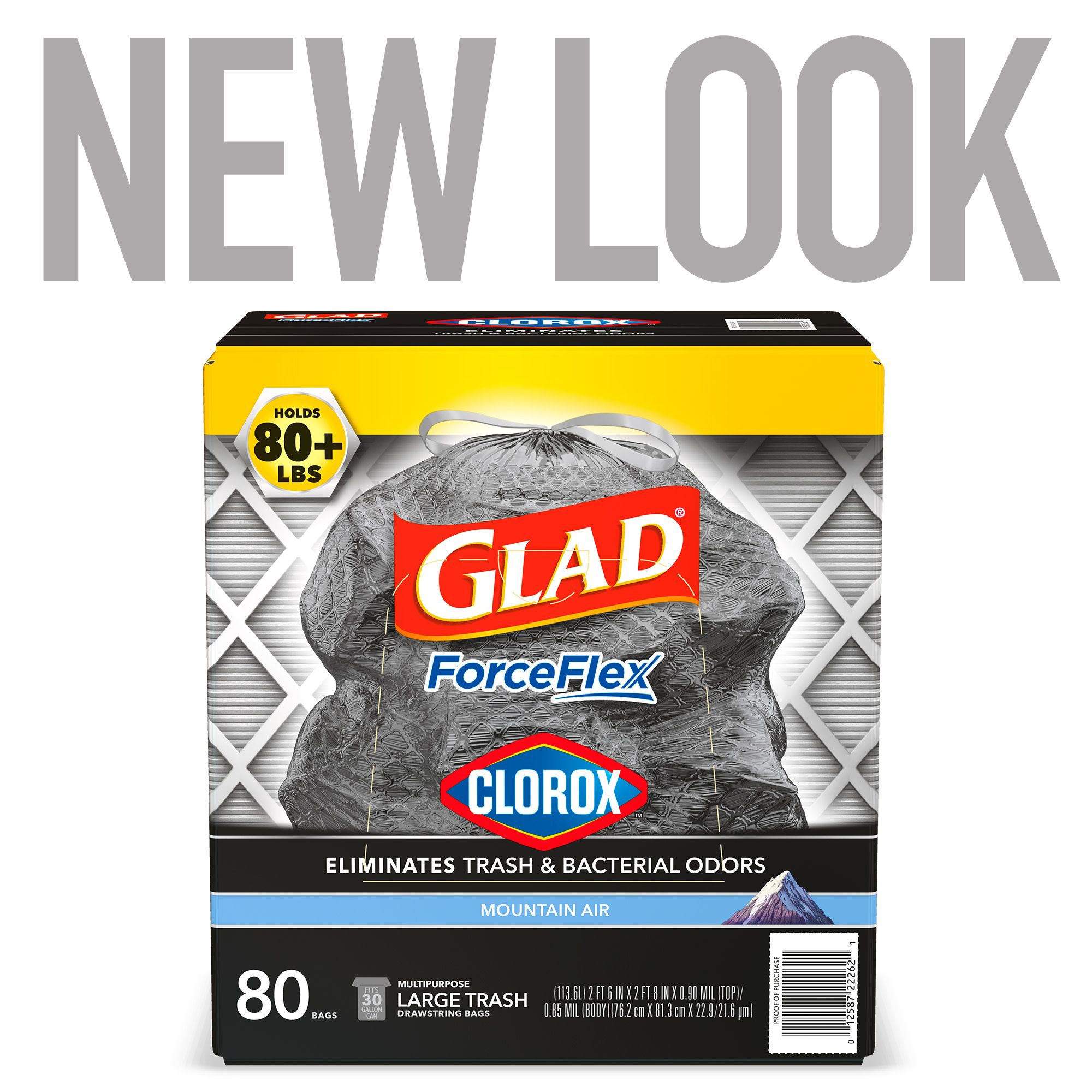Glad Recycling Drawstring Large Trash Bags Blue 30 Gallon 28 Count