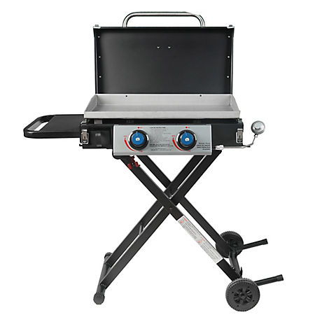 Razor 2-Burner Portable LP Gas Griddle with Cart,  Cover and 20lb Conversion Hose