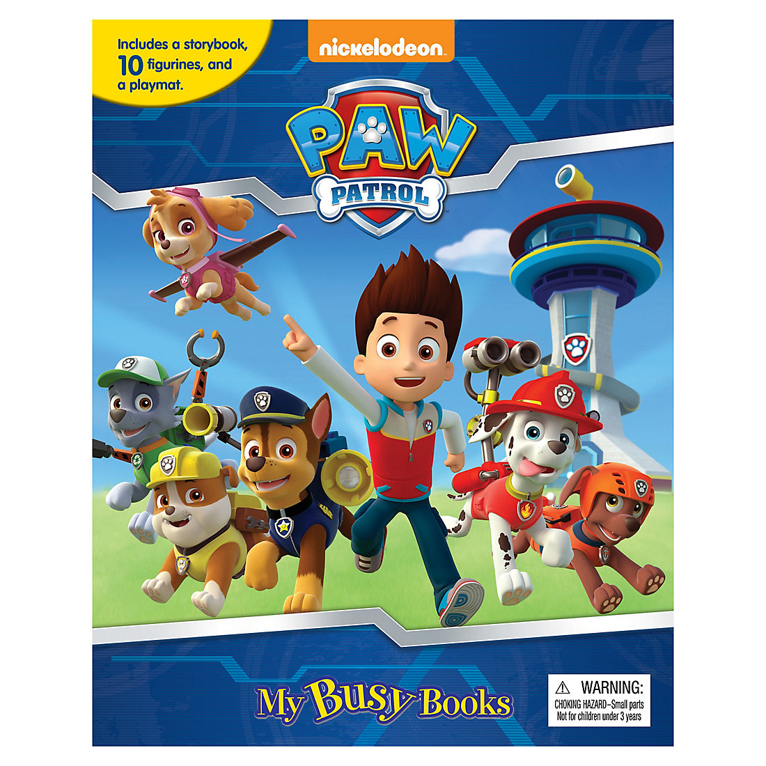 Nickelodeon Paw Patrol My Busy Book With Storybook 12 Figurines & a Playmat for sale online 