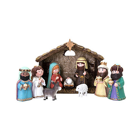 Berkley Jensen 11-Pc. Kid's Nativity Set With Creche