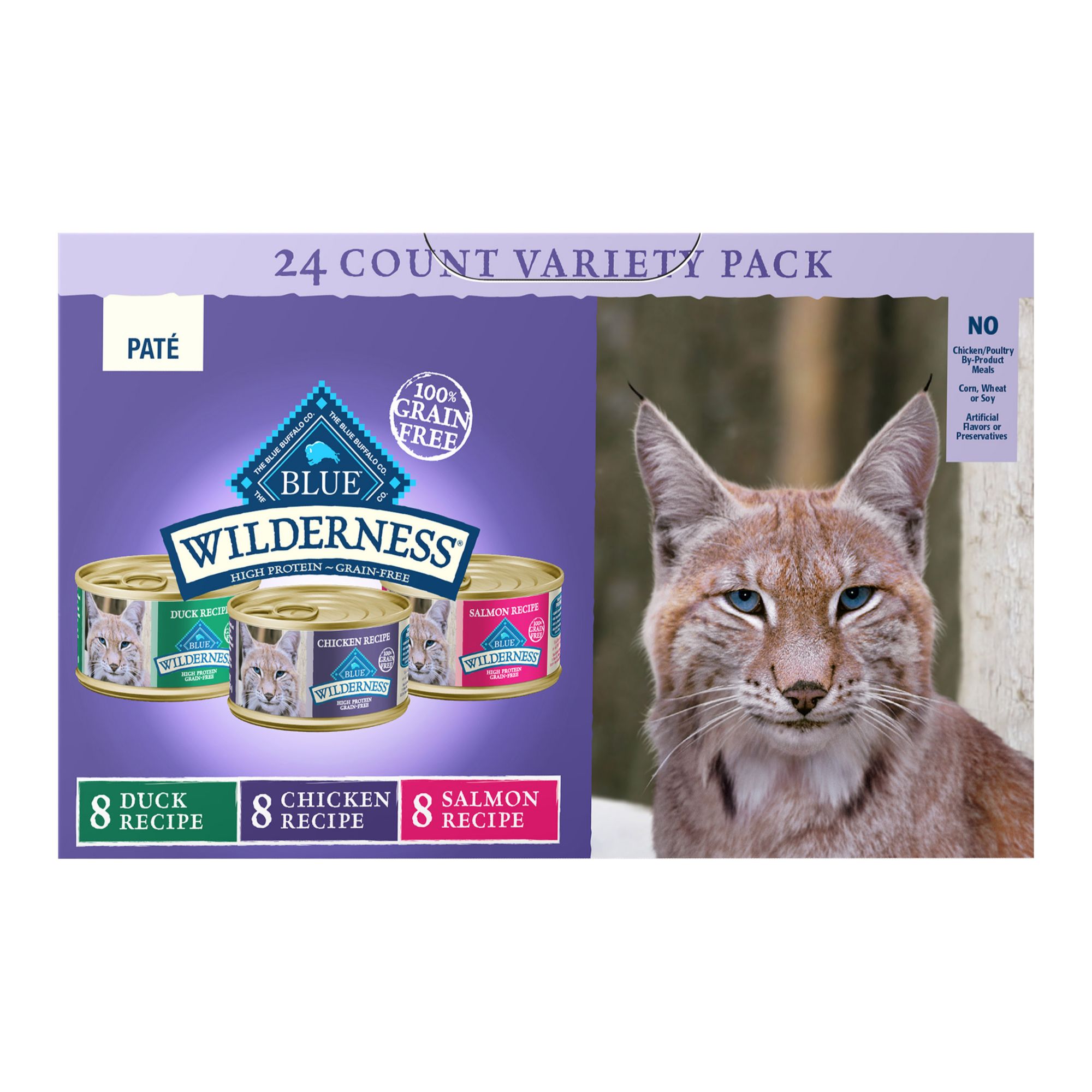 BLUE Wilderness Wet Cat Variety Pack 24 ct. Chicken Salmon