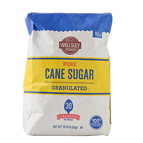 Wellsley Farms Premium Pure Cane Granulated Sugar, 10 IB