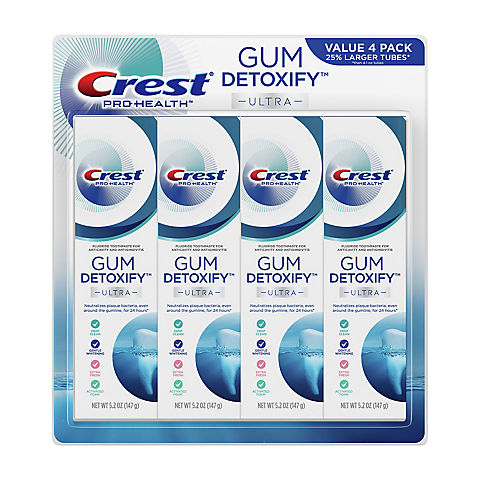 Crest Gum Detoxify Deep Clean Toothpaste, 4 ct.