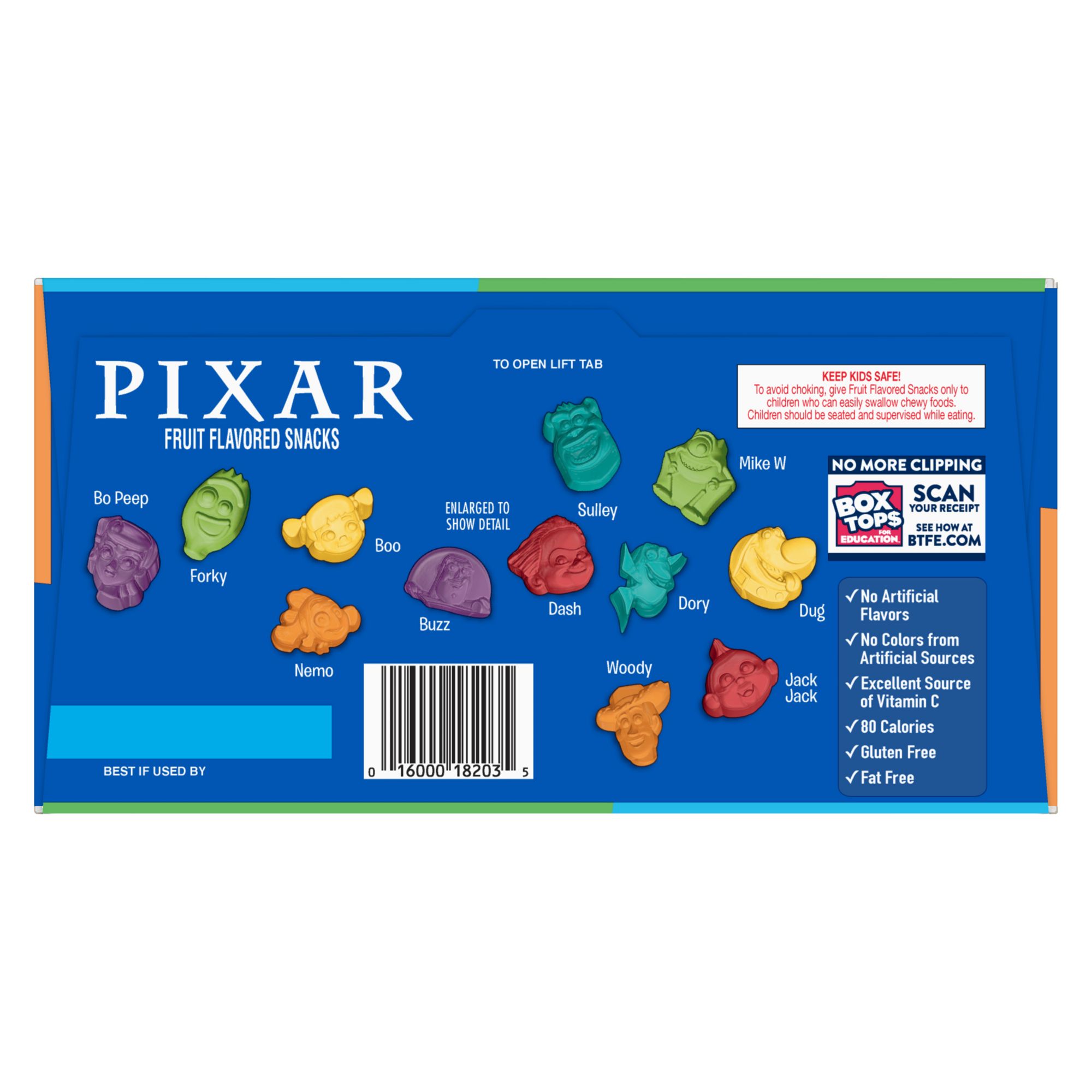 Disney Pixar Fruit Flavored Snacks, Gummy Treat Pouches, 10 ct