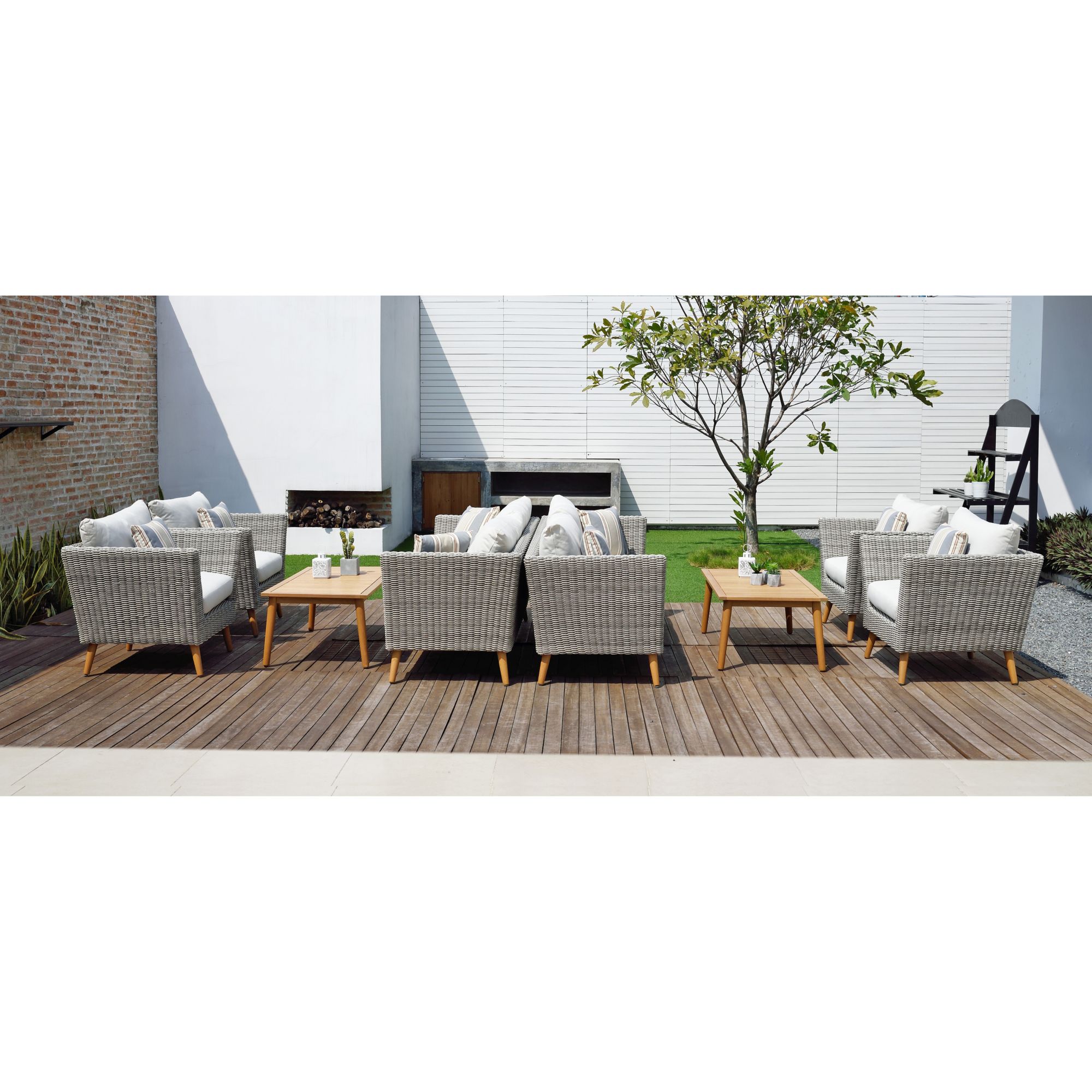 Modern outdoor best sale seating sets